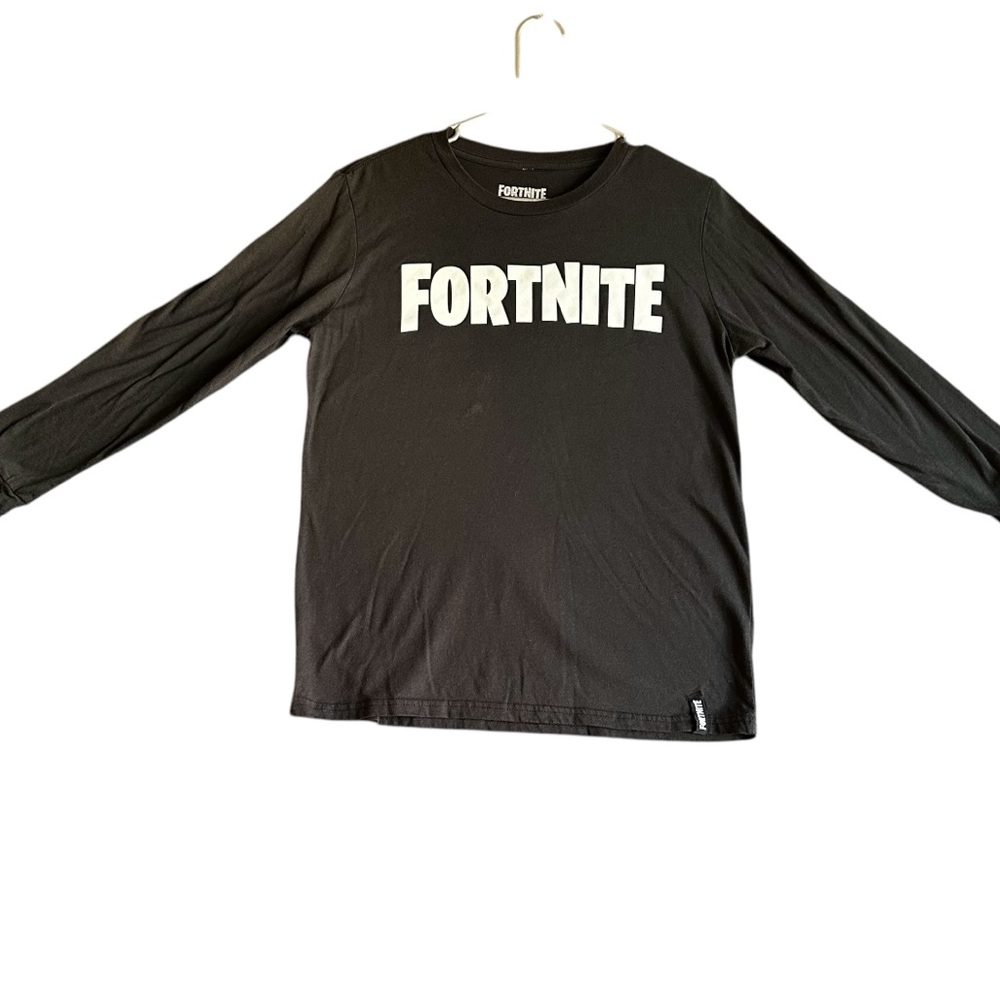 FORTNITE BOYS EPIC GAMES GRAPHIC LOGO LONG SLEEVE T-SHIRT SZ 18-20